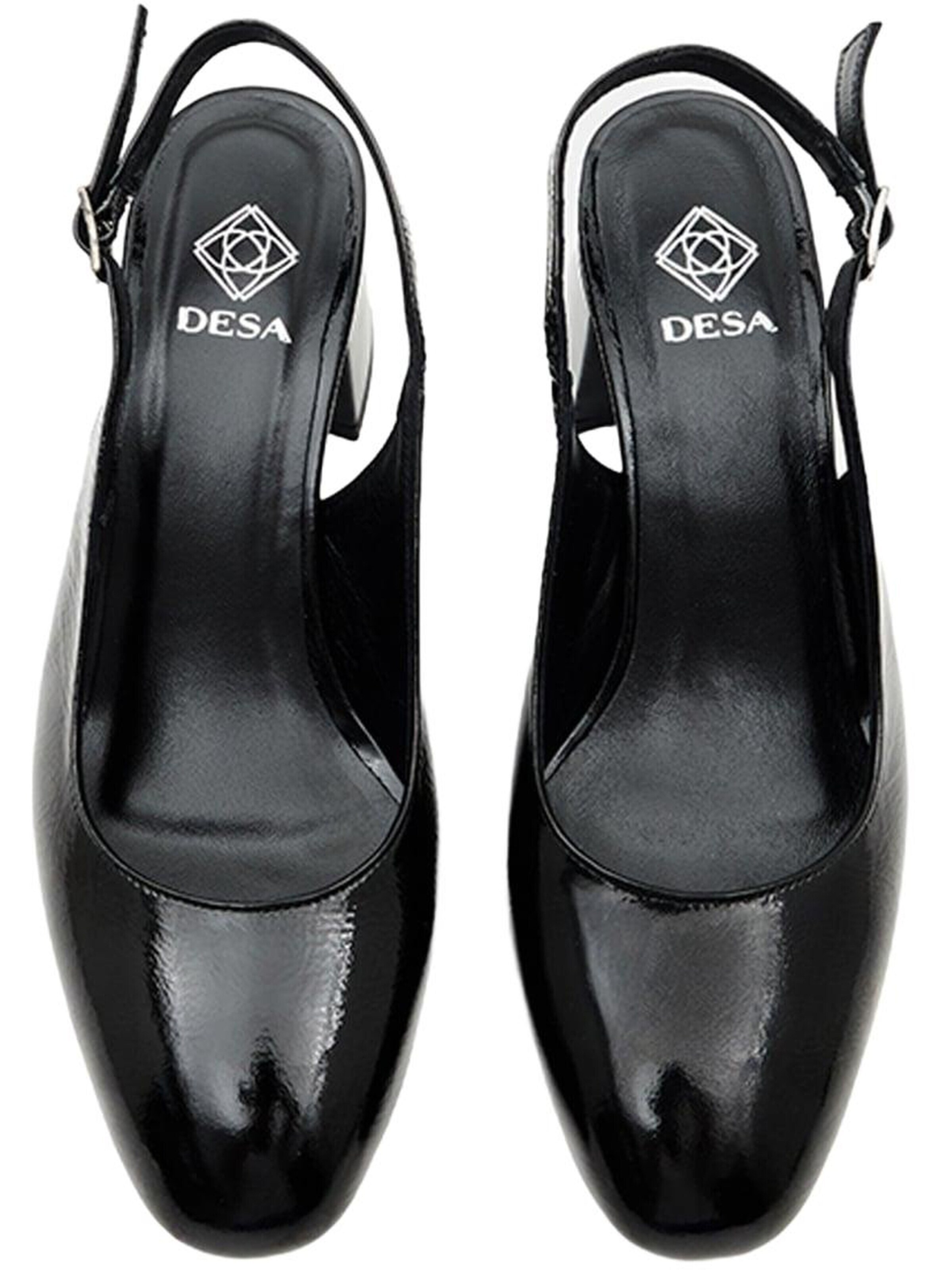 Desa Slingpumps 'Slingback-Blockabsatz' in Zwart