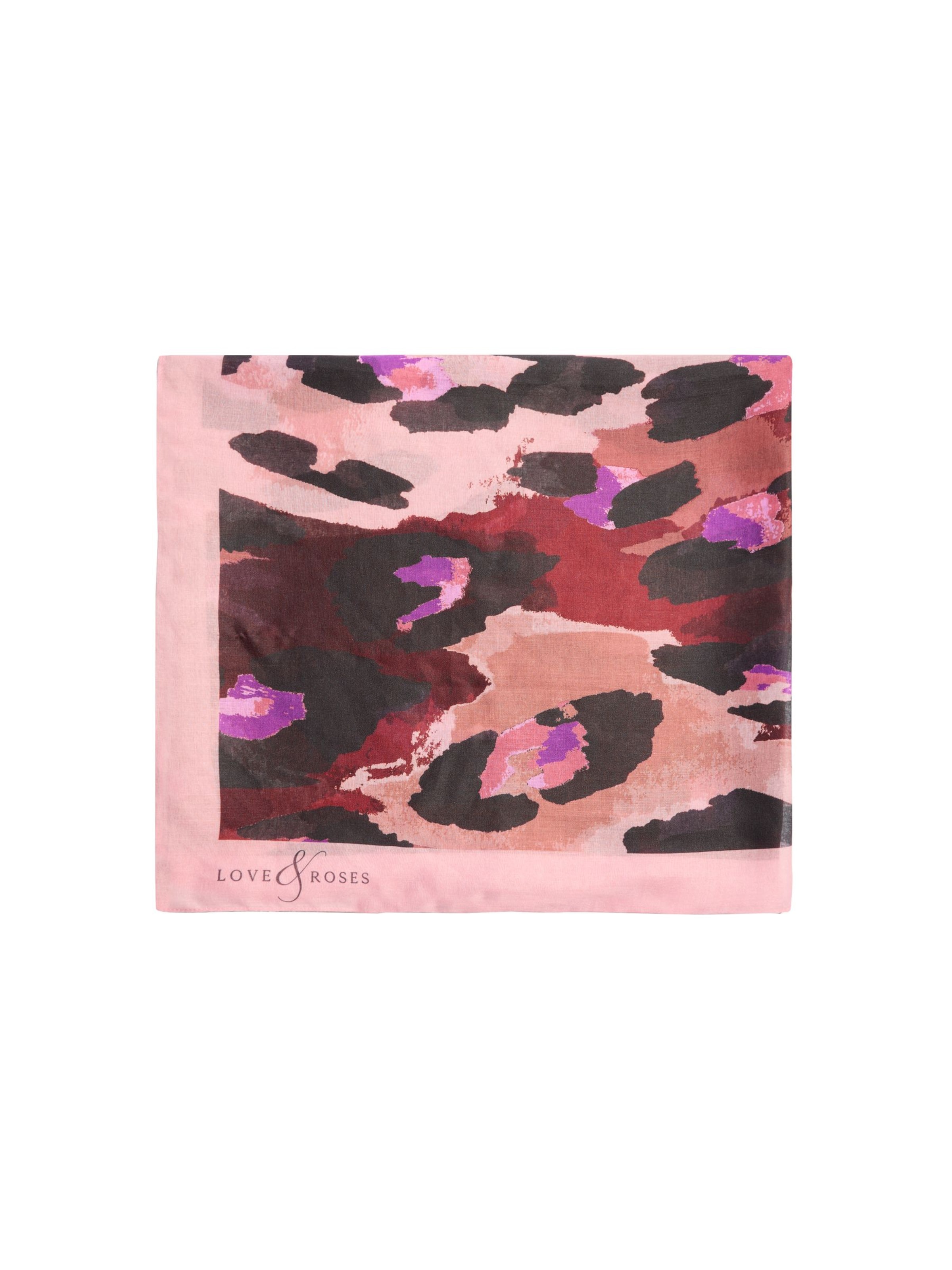 love & roses Schal in Pink: Vorderseite
