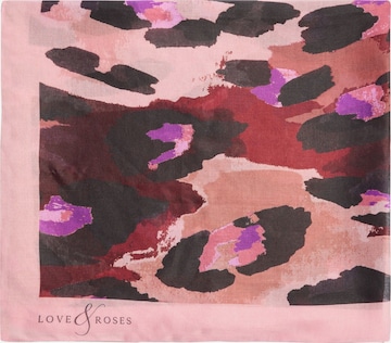 Écharpe love & roses en rose : devant