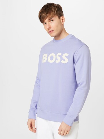 Sweat-shirt BOSS en violet : devant