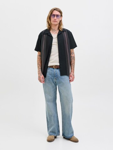 JACK & JONES Comfort fit Button Up Shirt in Black