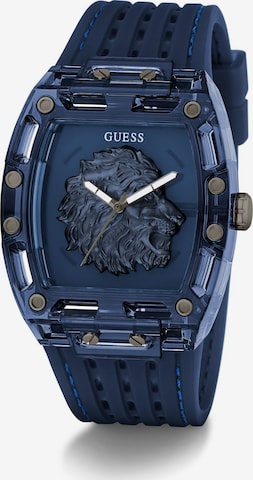 GUESS Analoog horloge 'PHOENIX' in Blauw: voorkant