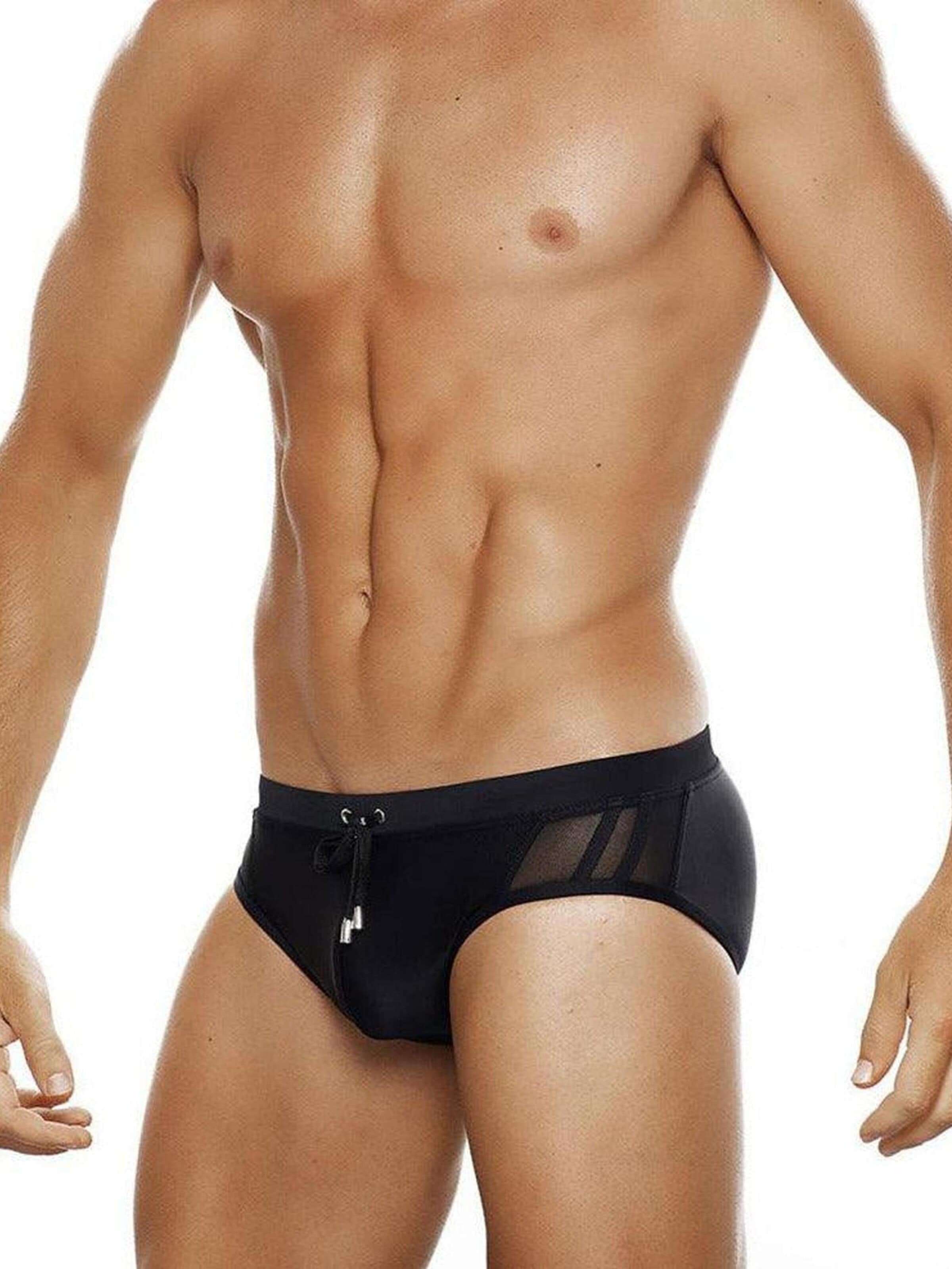 BIMONI Athletic Swim Trunks 'Badeslip Netz Mesh' in Black