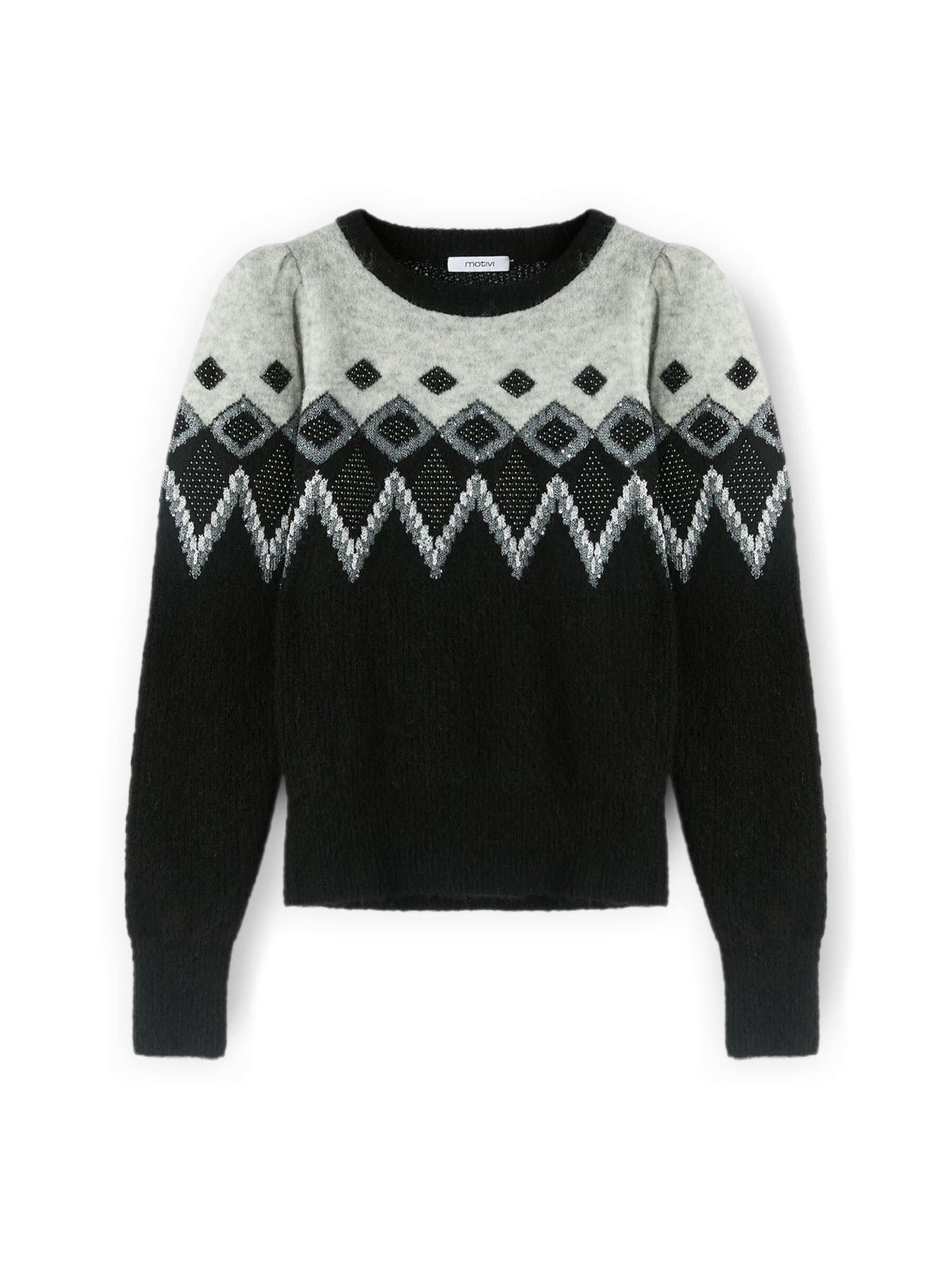 MOTIVI Pullover‌‌‌‌‌‌ in Schwarz: Vorderseite