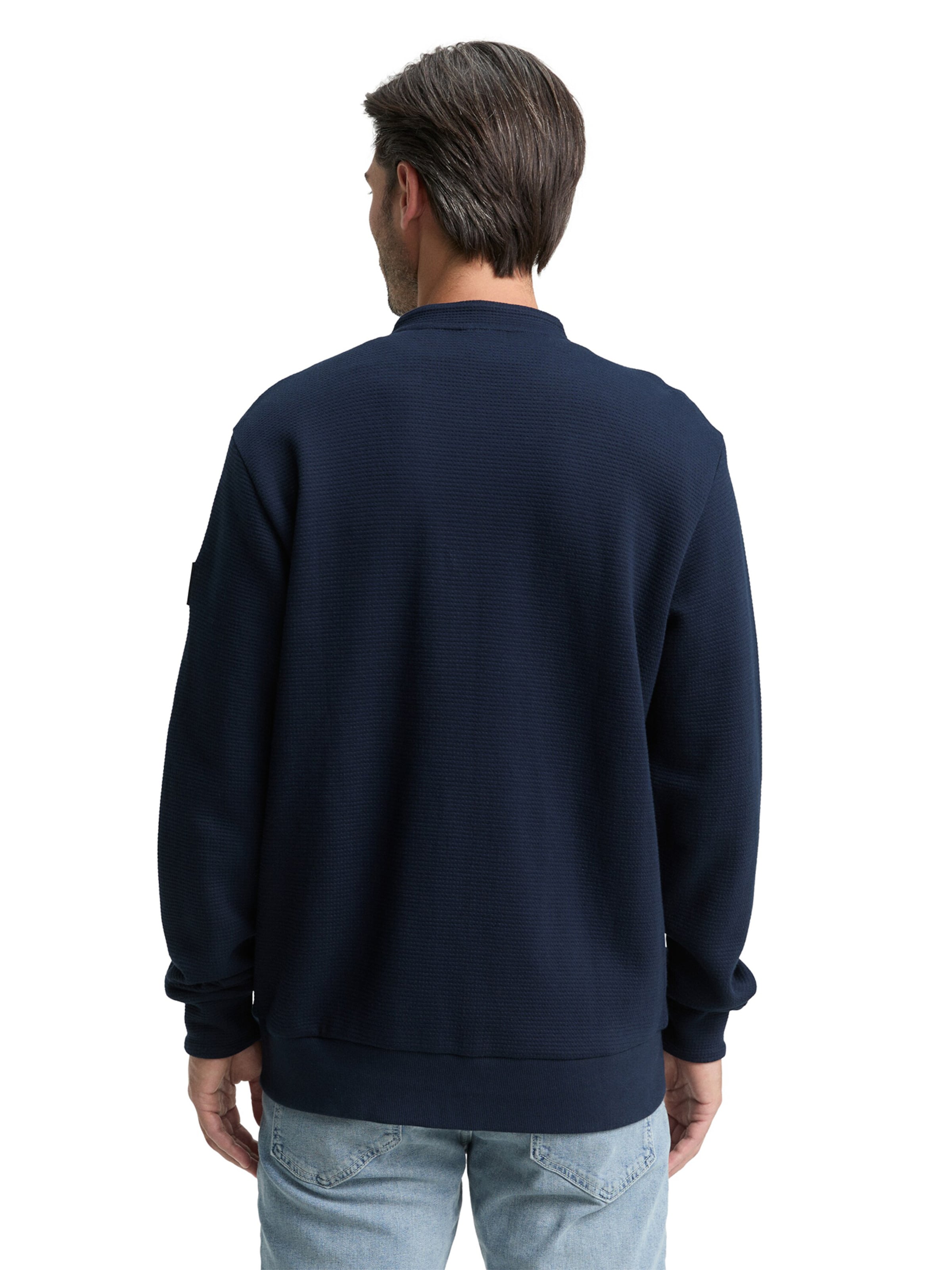 TOM TAILOR Sweatjacke in Blau