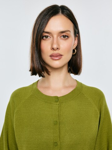 BIG STAR Knit cardigan 'SUZANA' in Green
