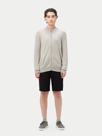 GOBI Cashmere Kardigan 'Men's Essential Full-Zip Cashmere Cardigan' – šedá