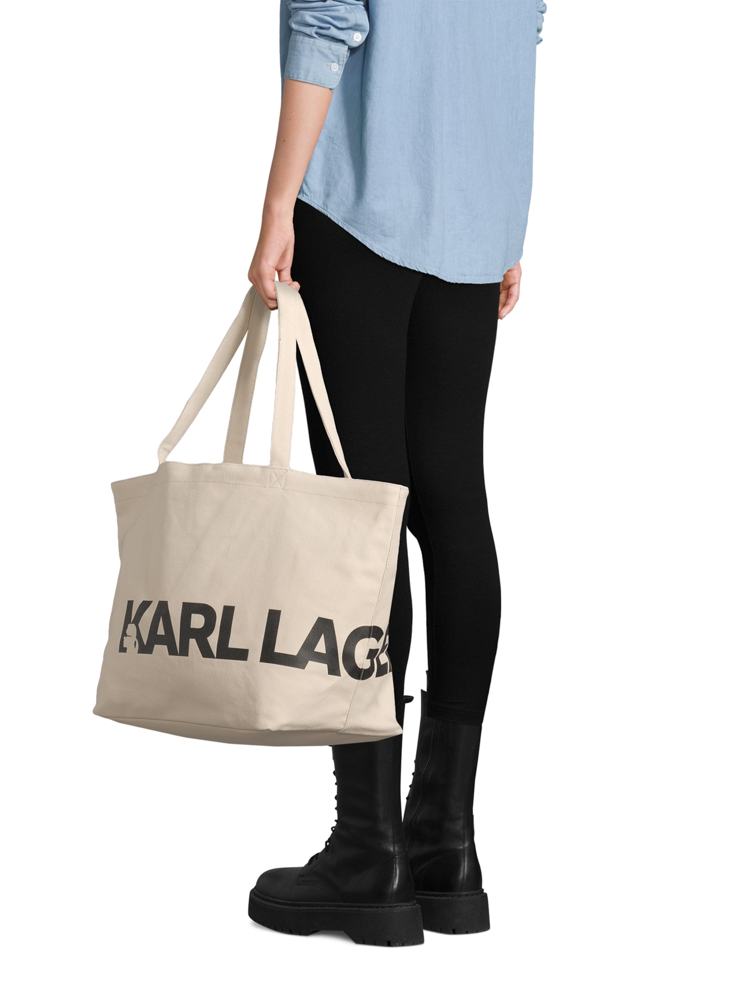 Cabas 'ESSENTIAL' Karl Lagerfeld en beige