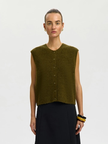 Cardigan 'SLFLulu' SELECTED en vert : devant