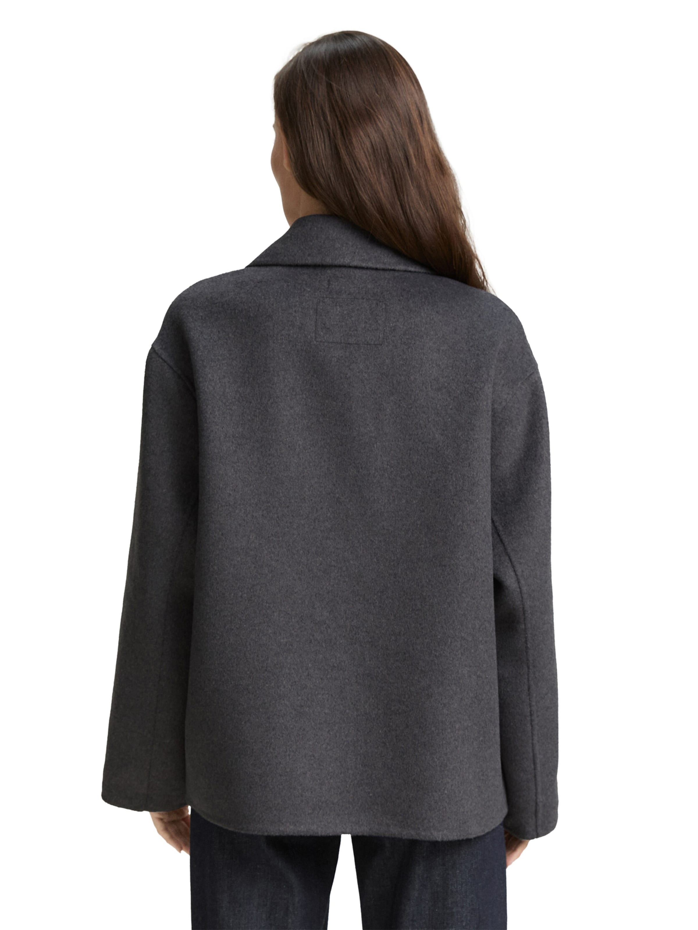 TOM TAILOR Демисезонная куртка 'Caban' в Серый