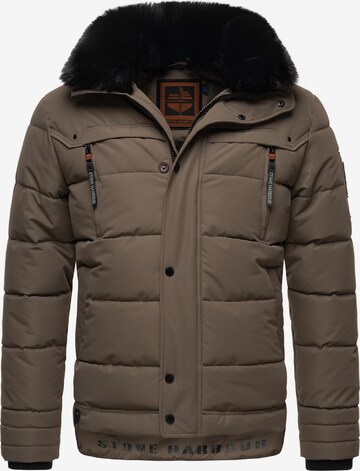 STONE HARBOUR Winterjacke 'Witaas' in Braun: predná strana