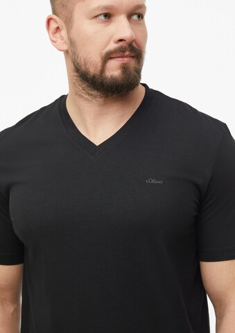 s.Oliver Men Tall Sizes Shirt in Black