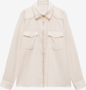 MANGO Blouse 'BONNIE' in Wit: voorkant