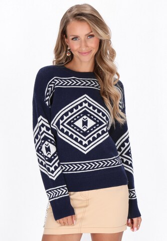 IZIA Sweater in Blue: front