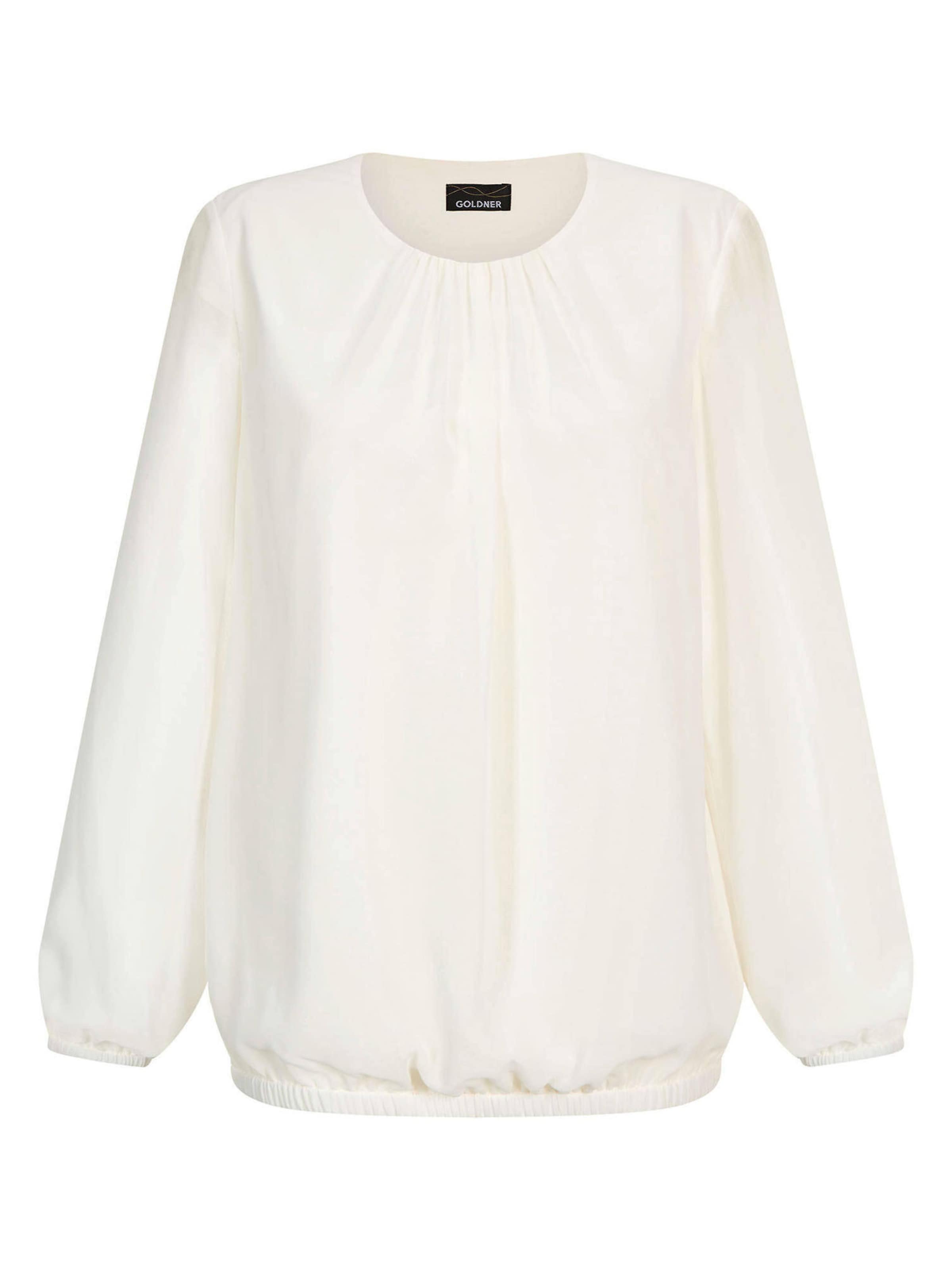 Goldner Bluse in Weiß: Vorderseite