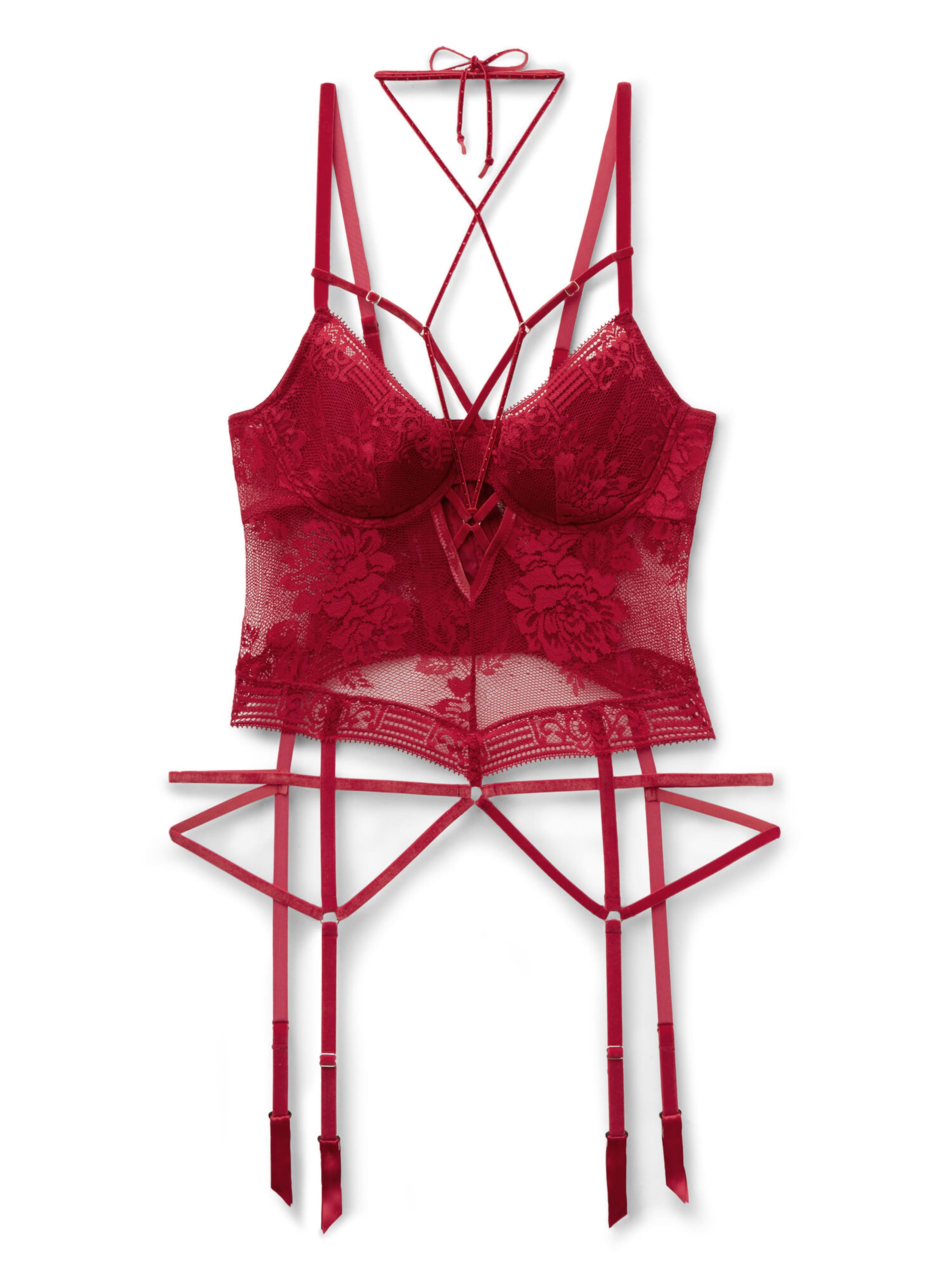 INTIMISSIMI Corsage 'La Female Fatale' in Rot: Vorderseite