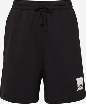 ADIDAS SPORTSWEAR Regular Sports trousers 'Lounge Fleece' in Black: front