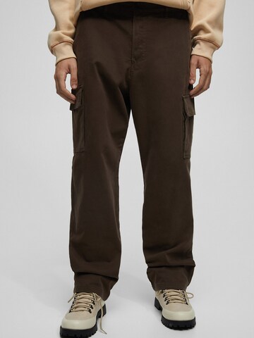 Pull&Bear Ohlapna forma Kargo hlače | rjava barva