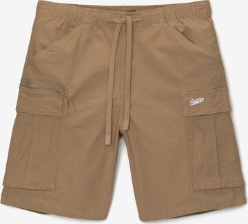 Pull&Bear Loosefit Shorts in Braun: predná strana