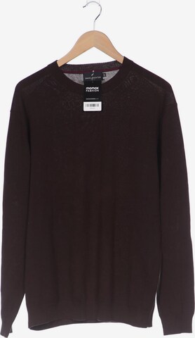 HECHTER PARIS Sweater & Cardigan in XL in Brown: front