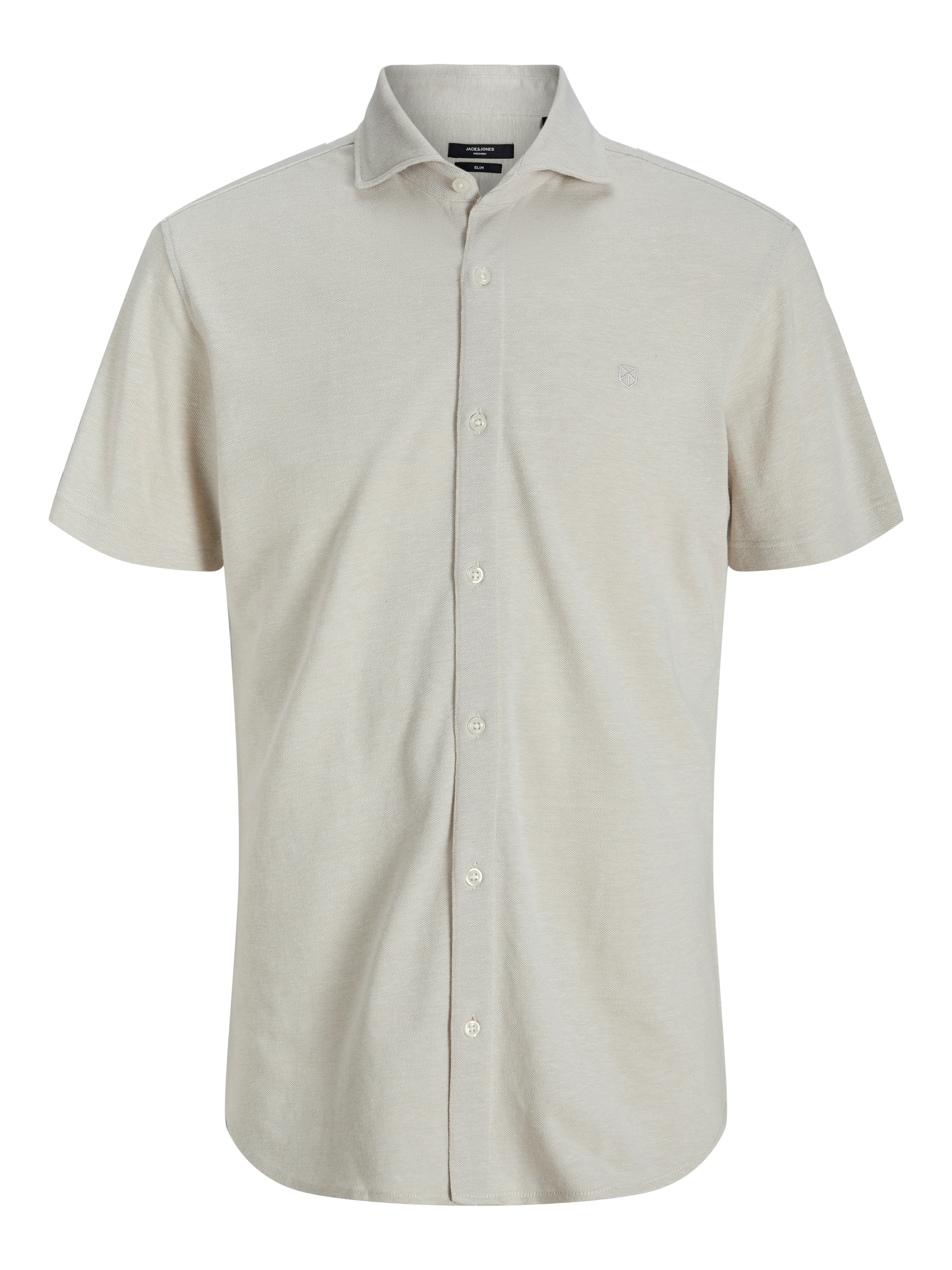 Jack & Jones Premium Slim Fit Риза 'JPRBLALANCE' в сиво: отпред