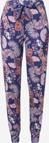 Hunkemöller Pyjamabroek 'Funky Jungle' in Blauw: voorkant