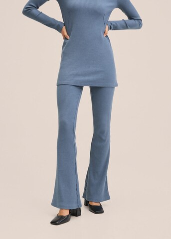 MANGO Flared Pants 'Mirta' in Blue: front