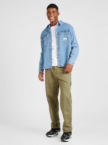 Calvin Klein Jeans Regular fit Overhemd in Blauw