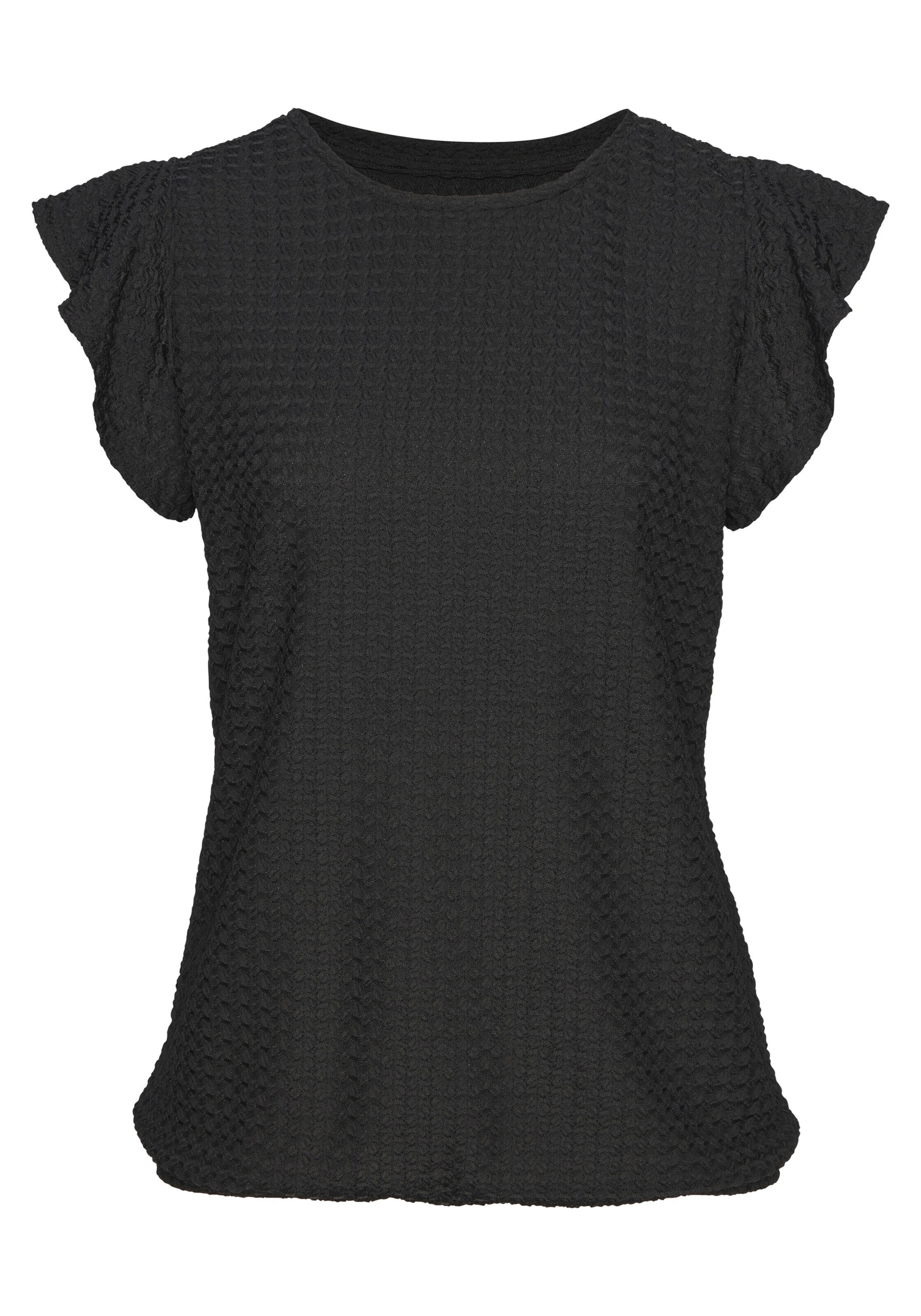 LASCANA Shirt in Zwart: voorkant