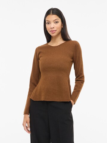 VILA Sweater 'VIMable' in Brown: front