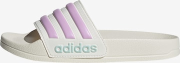 Claquettes / Tongs 'Adilette Shower' ADIDAS PERFORMANCE en blanc : devant
