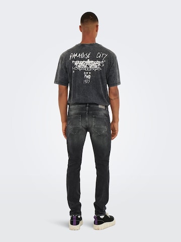 Coupe slim Jean 'Loom' Only & Sons en noir