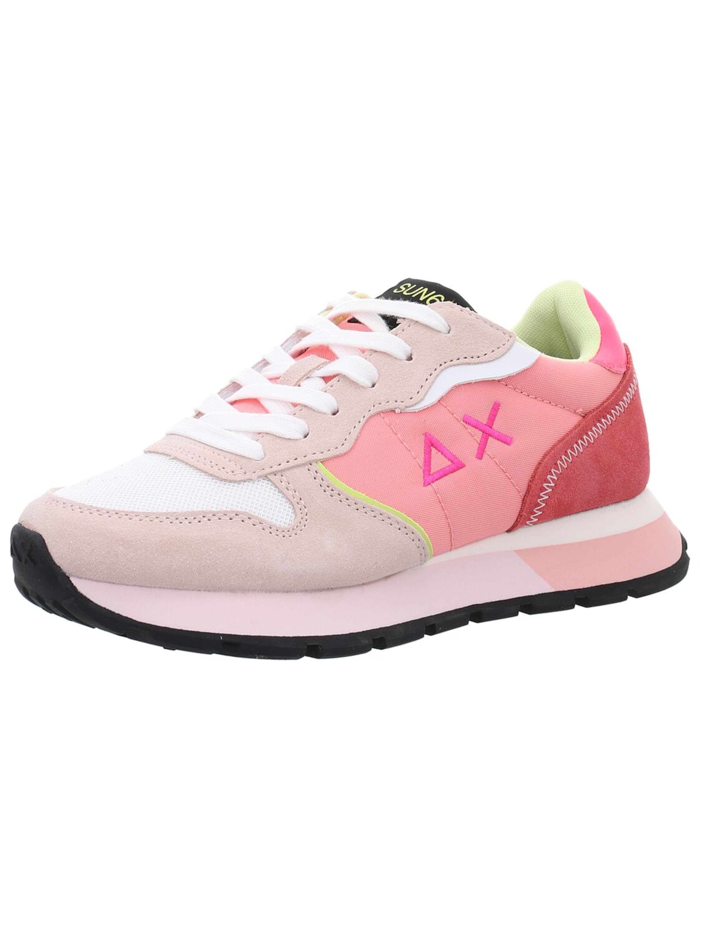 SUN68 Athletic Lace-Up Shoes 'Damen Sneaker Z35204-039 PORCELAIN Leder und Textil in rosa' in Pink: front