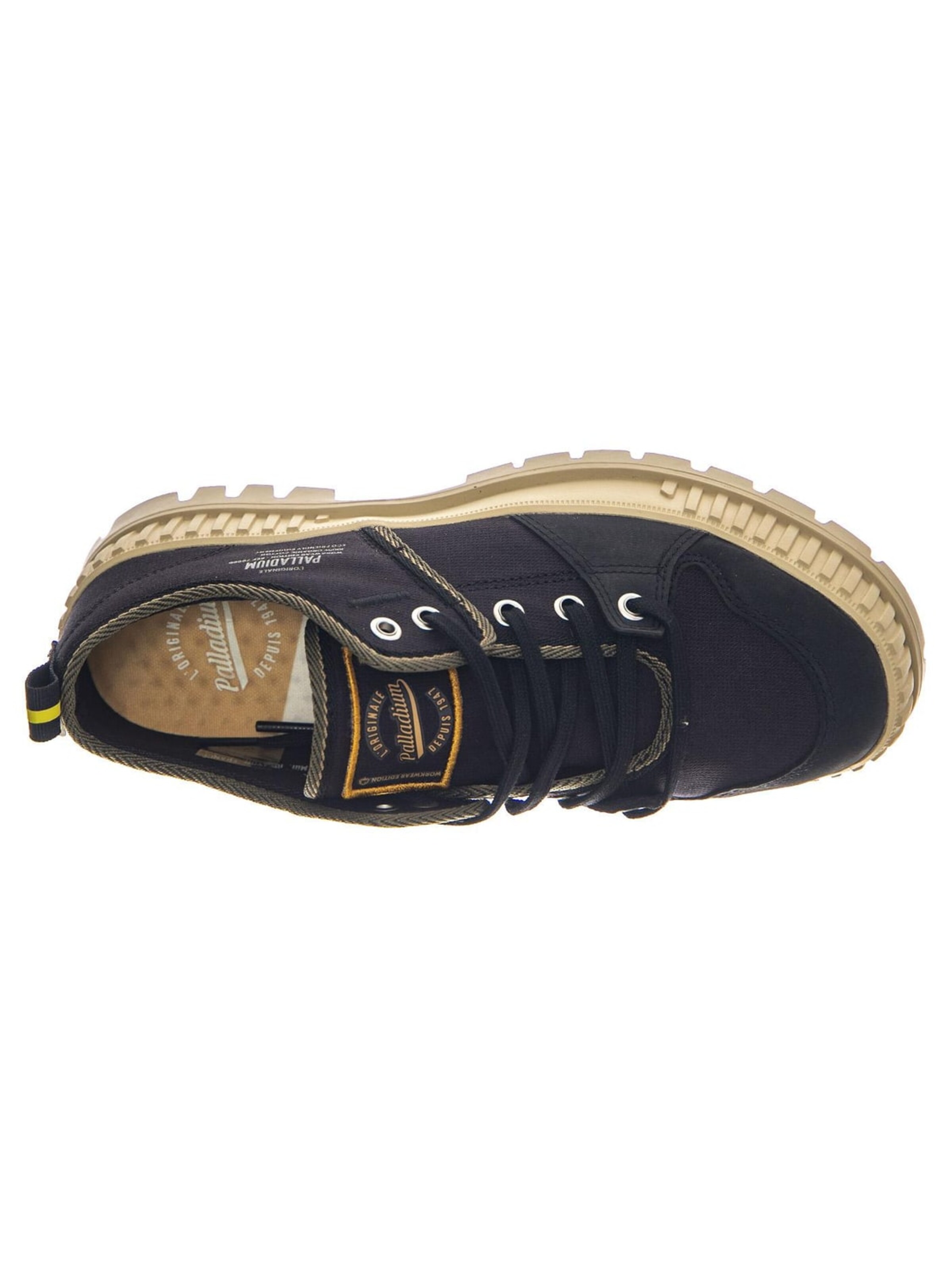 Chaussure à lacets 'Pallashock Lo WW Black Shoes' Palladium en noir