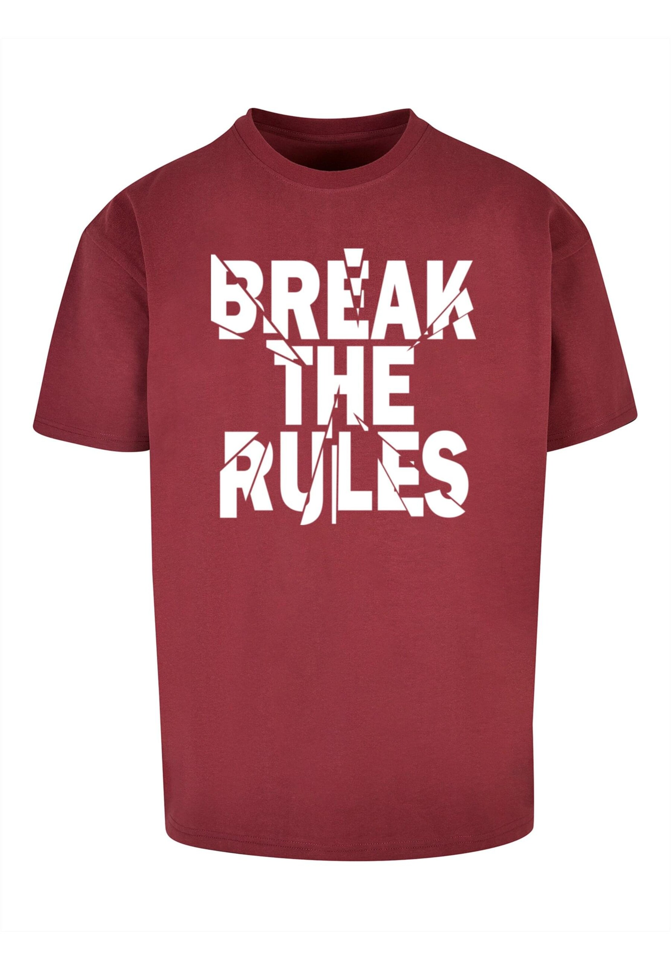 Merchcode Shirt 'Break The Rules 2' in Red: front
