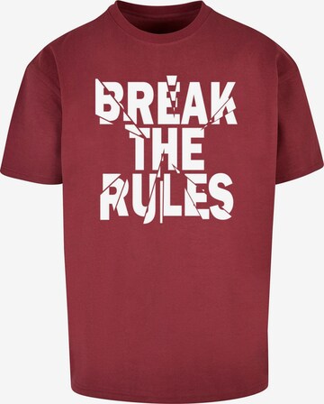Merchcode Shirt 'Break The Rules 2' in Rood: voorkant