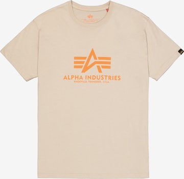 smėlio ALPHA INDUSTRIES Marškinėliai: priekis