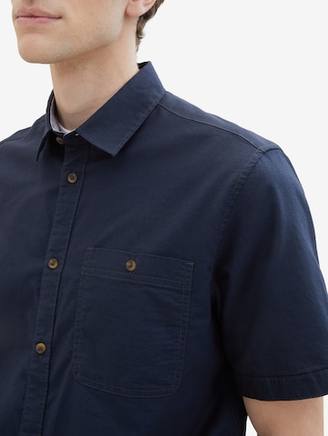 TOM TAILOR Regular fit Button Up Shirt in Blue