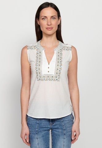 KOROSHI Blouse in White: front