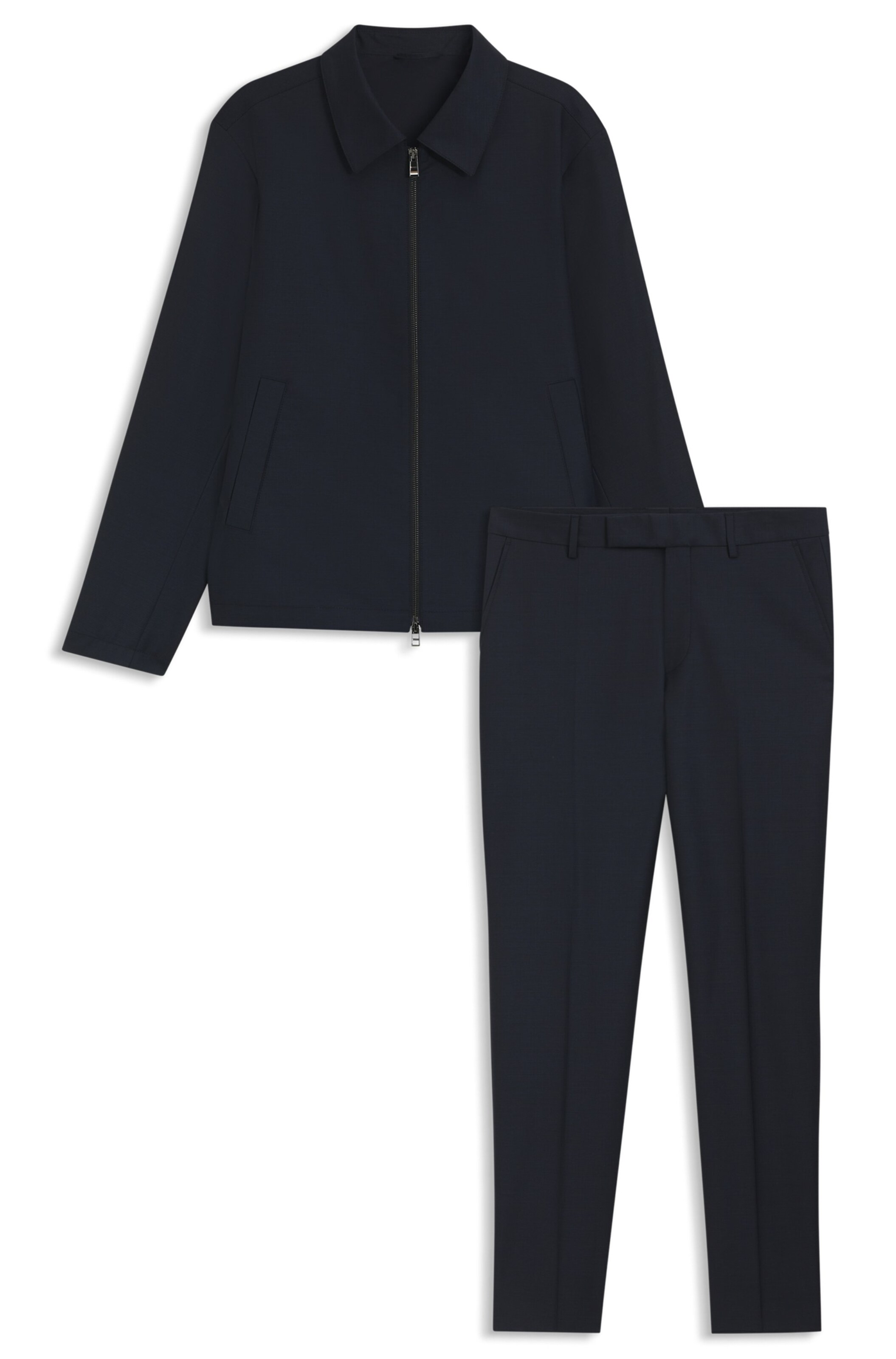 BOSS Regular Suit 'C-Hanry-Wing' in Blue: front