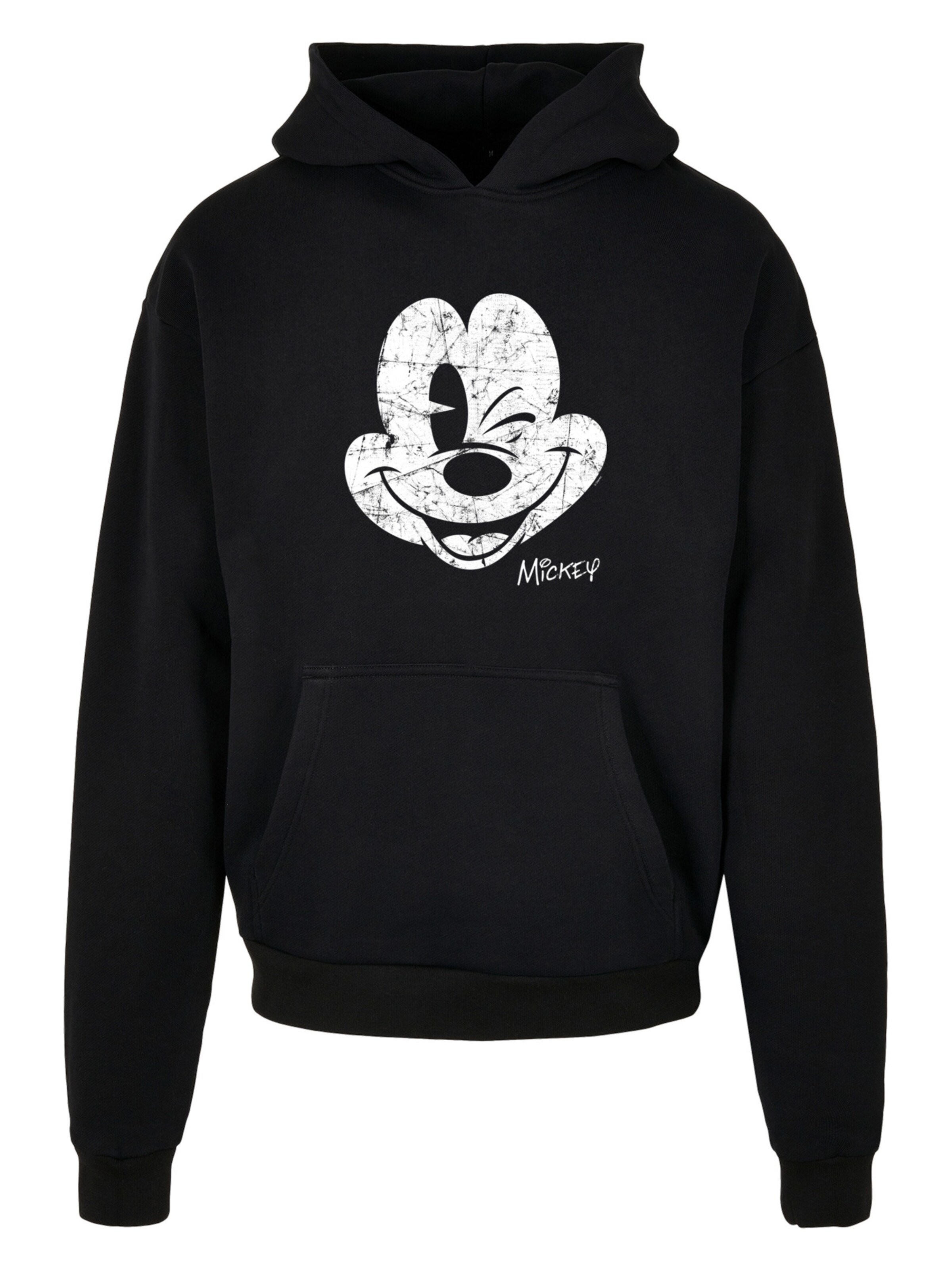 F4NT4STIC Sweatshirt 'Disney Mickey Mouse Since Beaten Face' in Zwart: voorkant