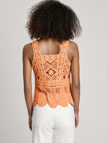 Pepe Jeans Knitted top 'Olive' in Orange