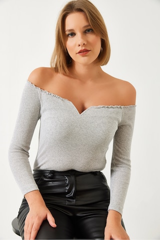 Bianco Lucci Shirt in Grau: Vorderseite