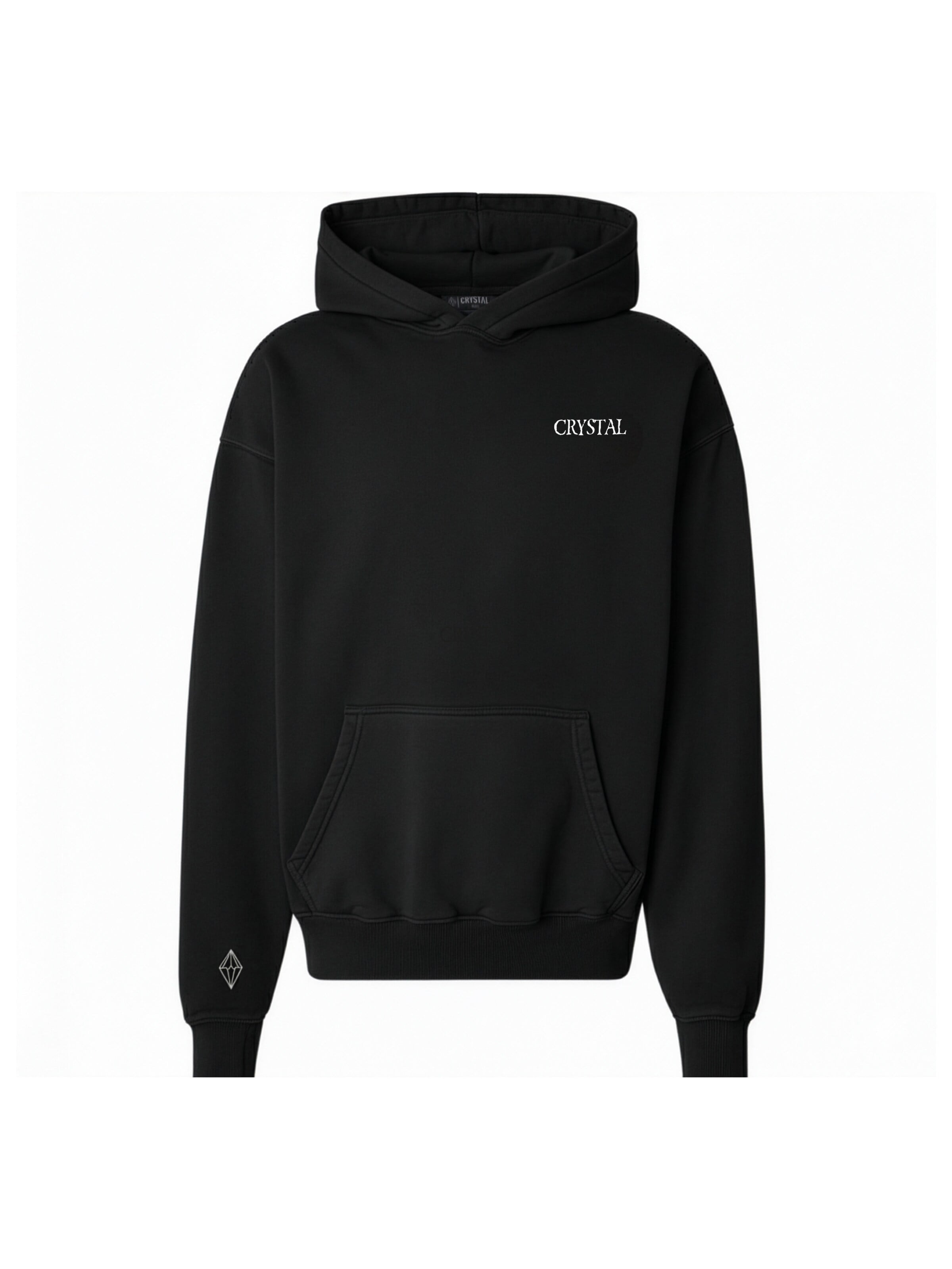 Crystal Paris Sweatshirt 'Rich' in Zwart: voorkant