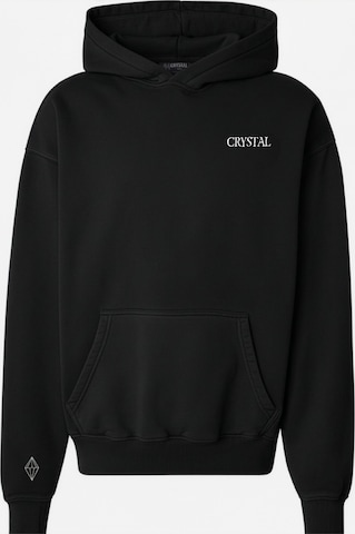 Crystal Paris Sweatshirt 'Rich' in Zwart: voorkant