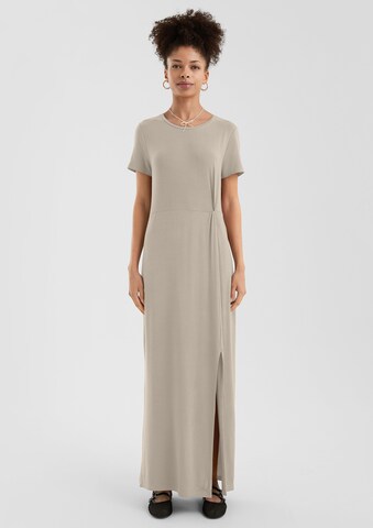 QS Dress in Beige: front