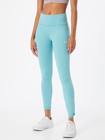 PUMA Skinny Workout Pants 'Studio Foundation' in Blue: front