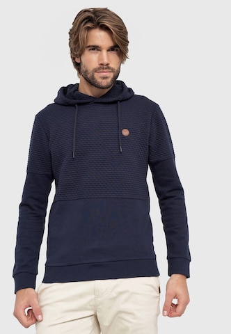 INDICODE JEANS Sweatshirt 'Franz' in Blauw: voorkant