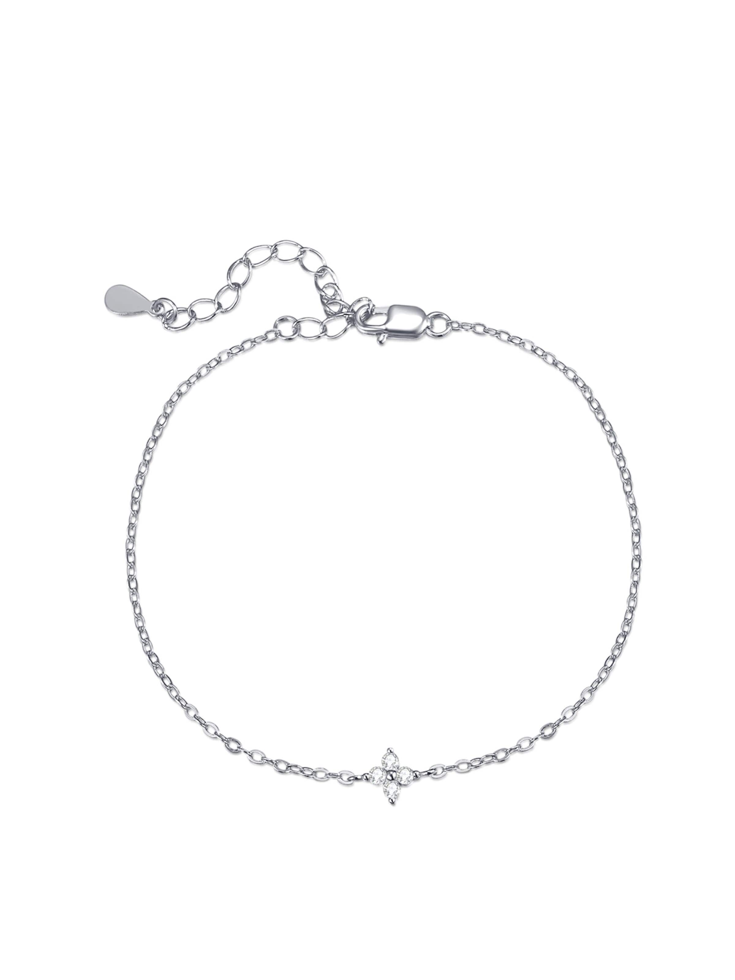 Hey Happiness Armband 'Bloom'‌‌ in Silber
