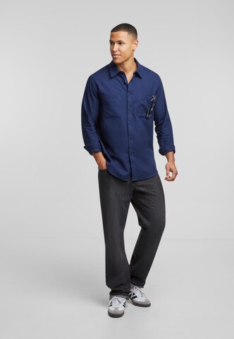 Urban Classics Regular fit Overhemd in Blauw